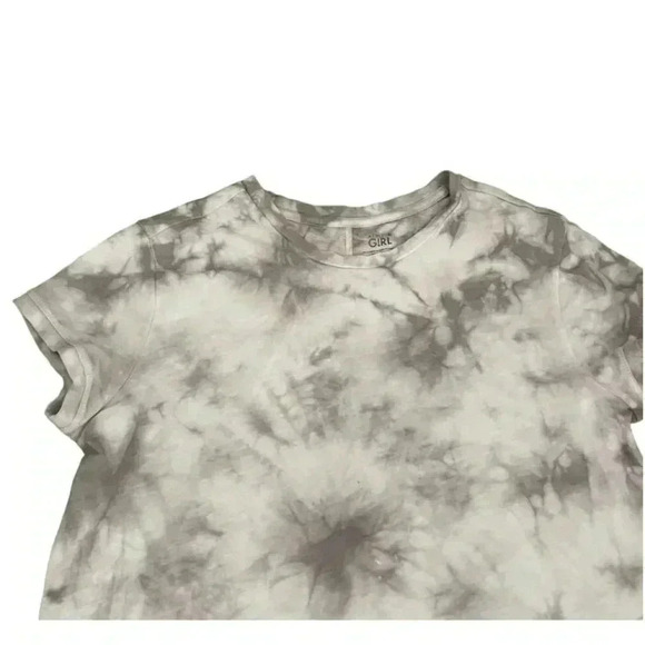 Athleta Girls Short Sleeves White and Purple Tie Dye  Short Sleeves Sz L # 1083 - Picture 2 of 7